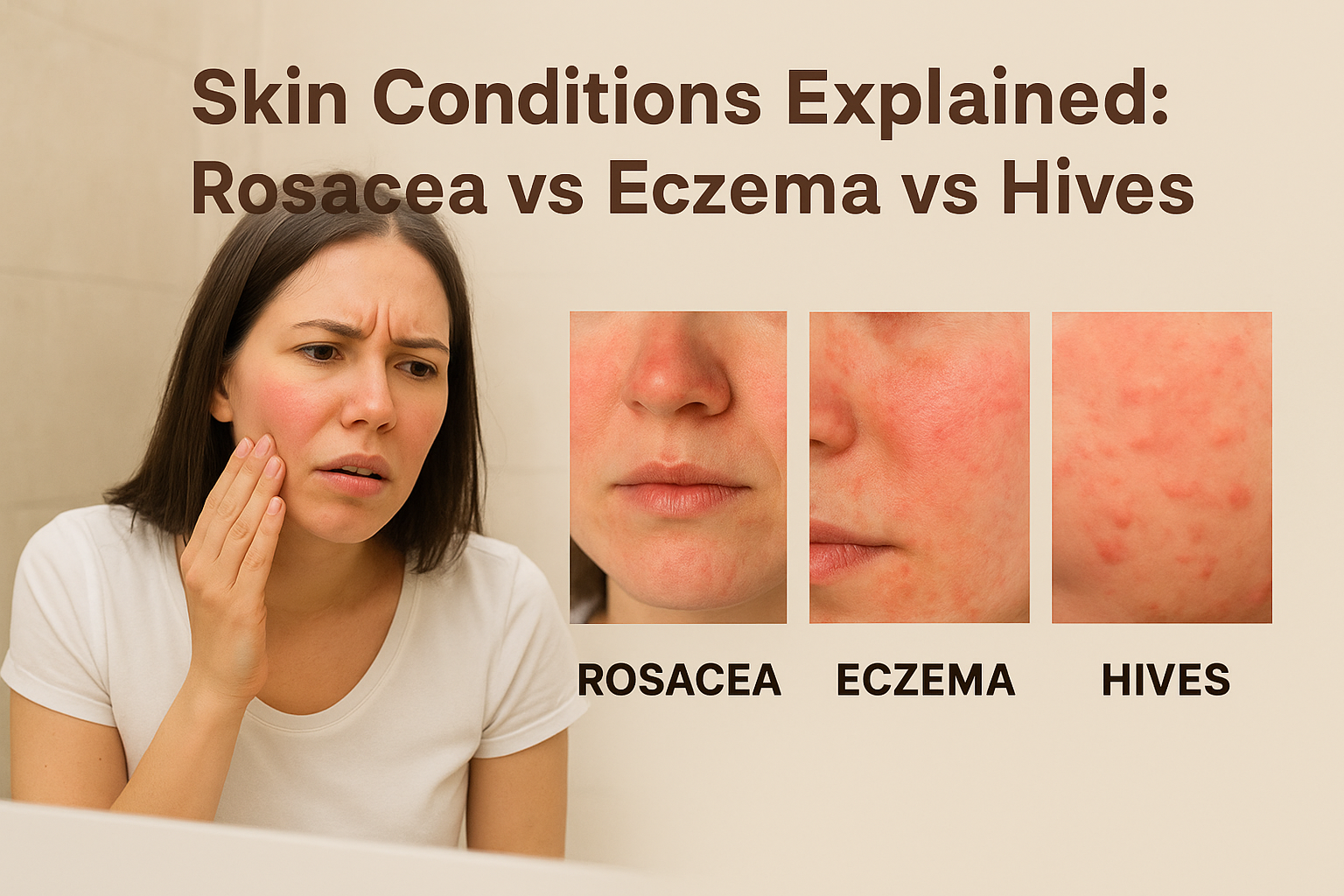 Skin Conditions Explained: Rosacea vs Eczema vs Hives