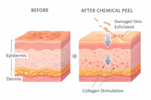 How chemical peels improve skin texture and collagen