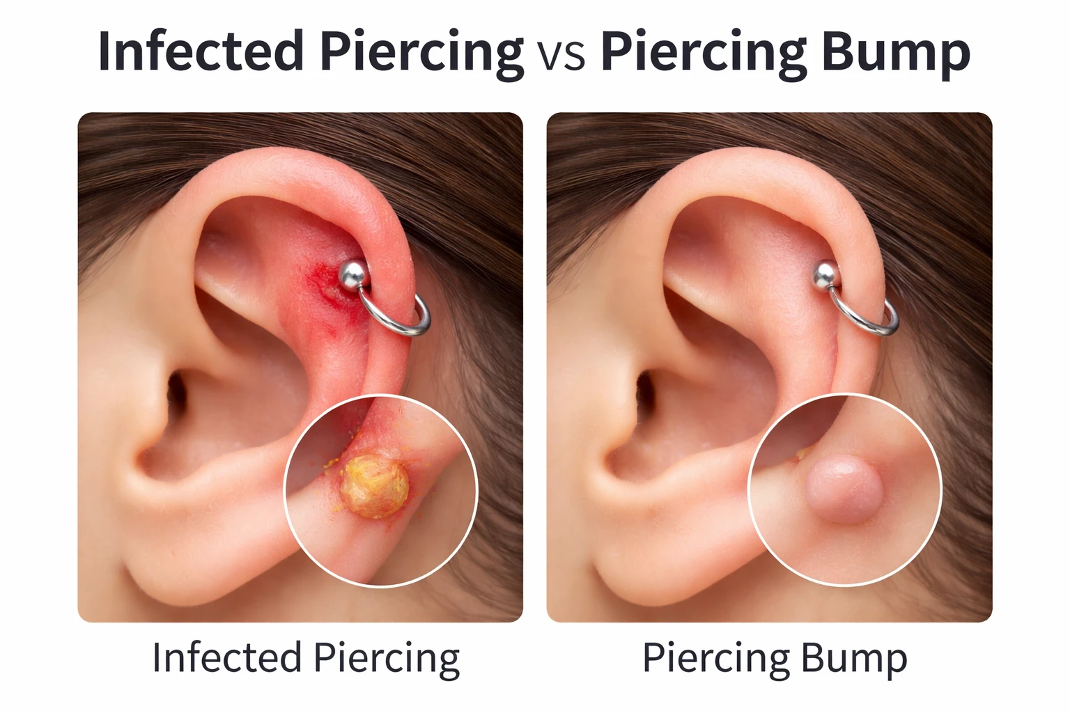 Infected Piercing vs Piercing Bump: How to Tell the Difference