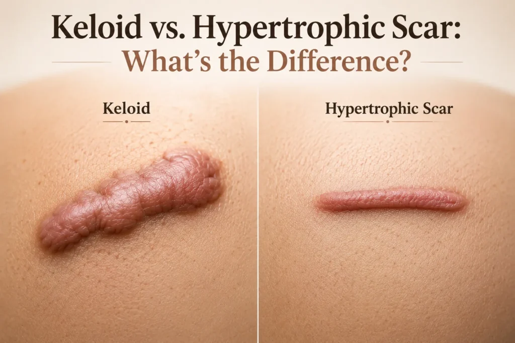Keloid vs. hypertrophic scar comparison Irvine, CA